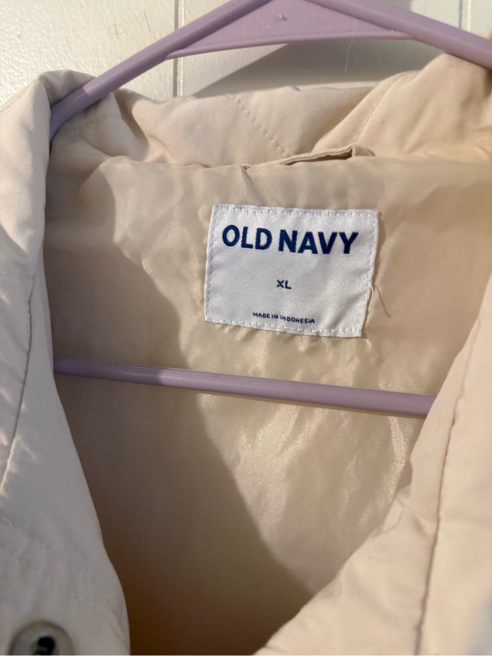 Old Navy Women’s Cream Quilted Utility Shacket NWT, Size XL - Picture 6 of 8